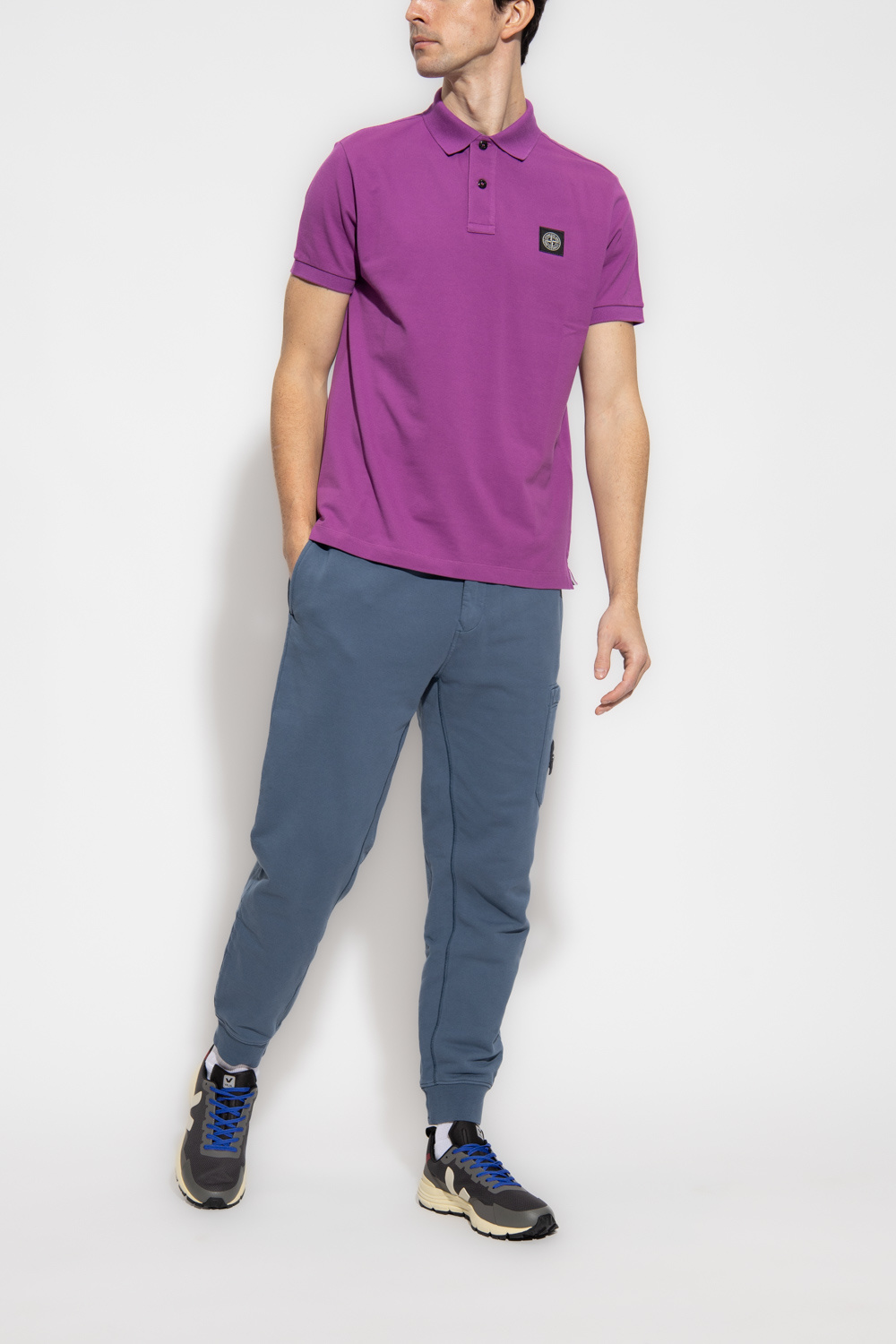 polo etiqueta negra homme taille - Purple Patched polo shirt